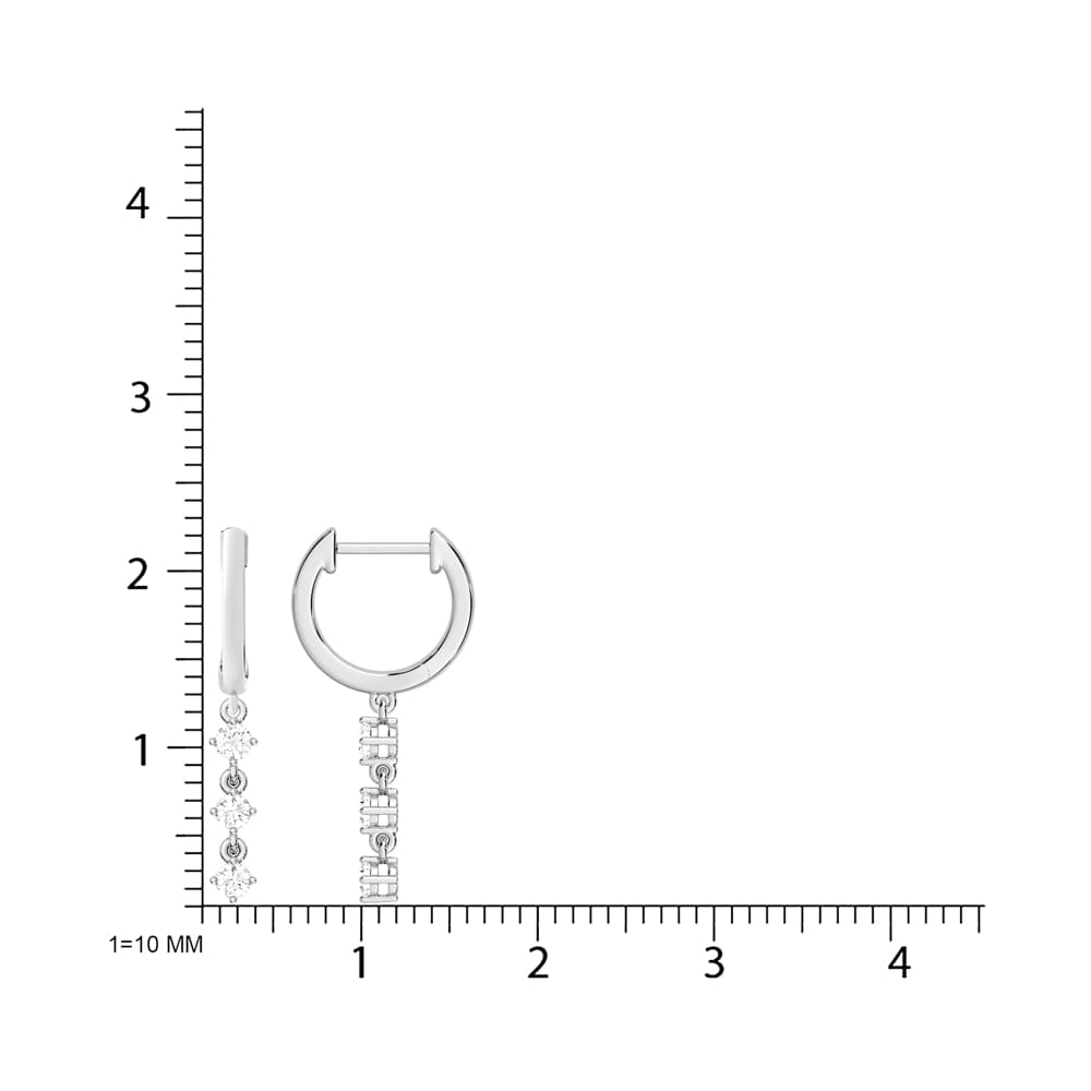 10K White Gold 1/3 Ct.Tw. Lab Grown Diamond Fashion Earrings