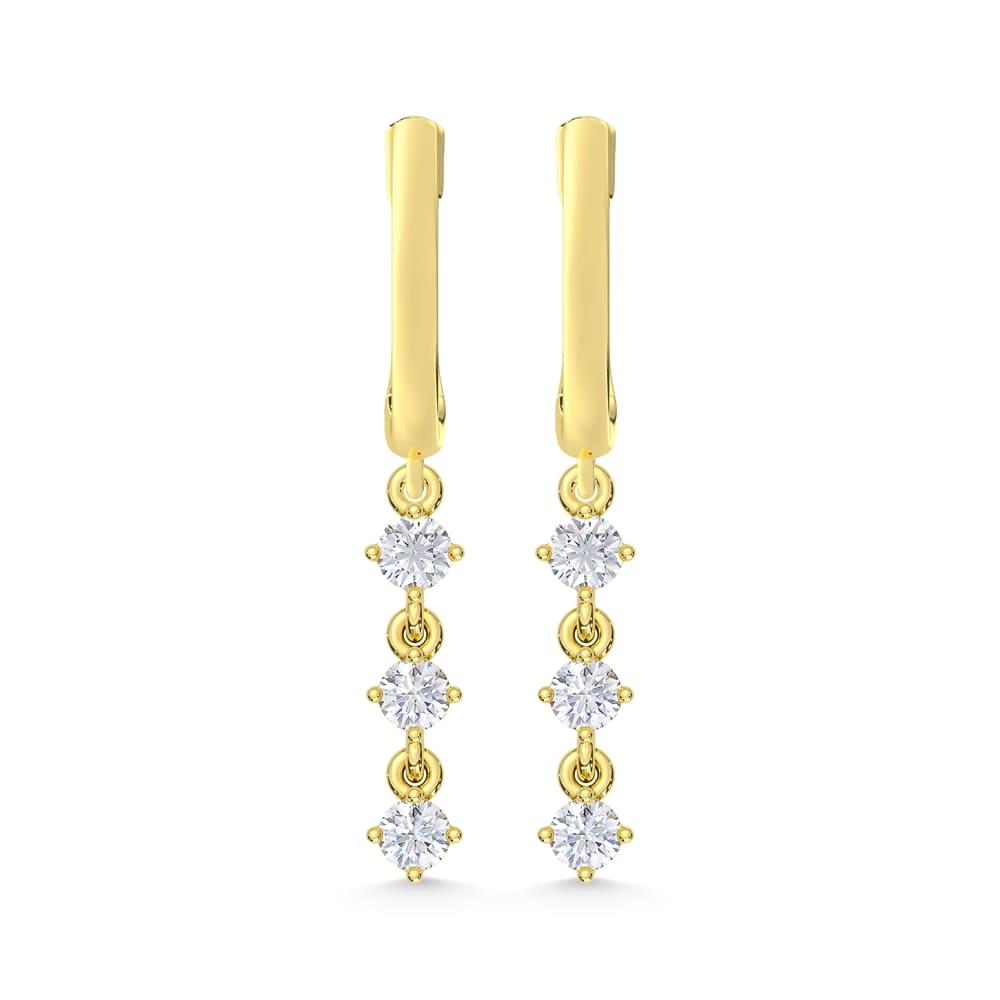 10K Yellow Gold 1/3 Ct.Tw. Lab Grown Diamond Fashion Earrings