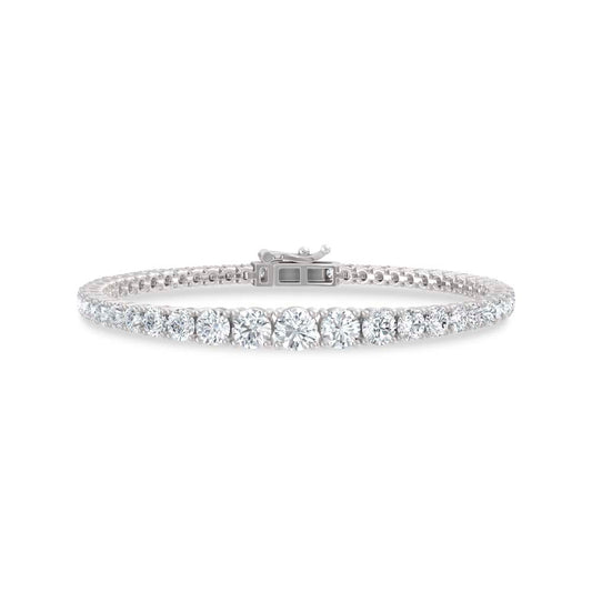 14K White Gold Lab Grown Diamond 5 Ct.Tw. Gratuating Bracelet