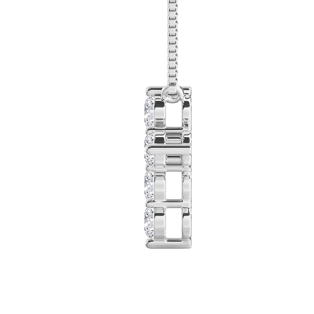 10K White Gold 1/2 Ct.Tw. Lab Grown Diamond Cross Pendant