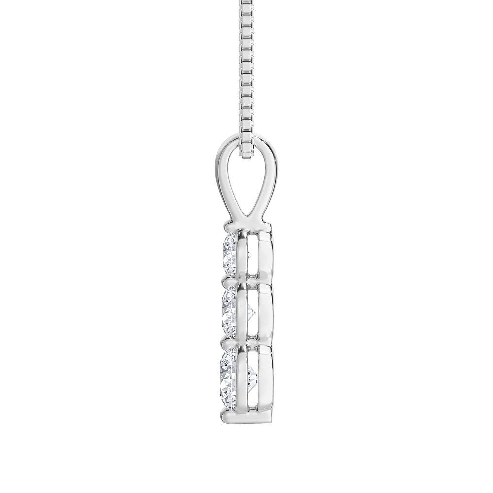 10K White Gold Lab Grown Diamond 1/2 Ct.Tw. Fashion Pendant