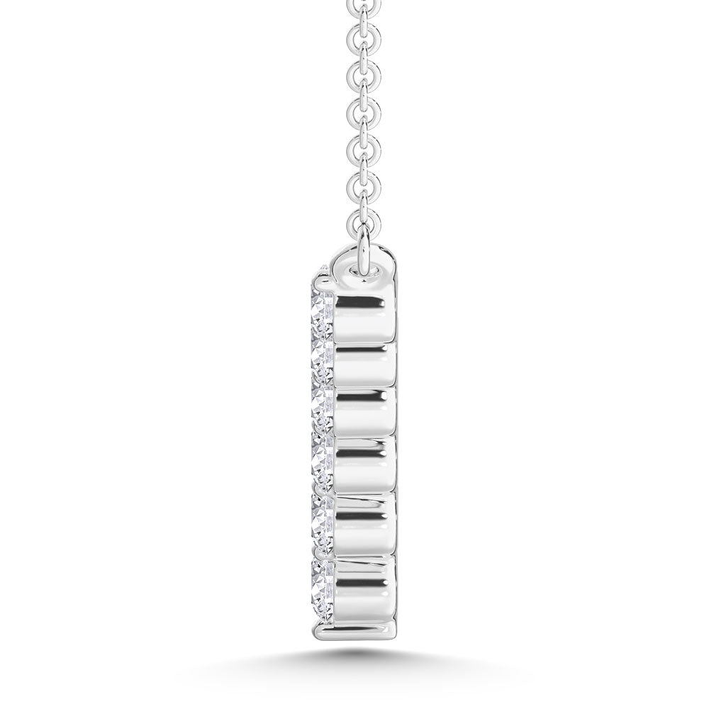 10K White Gold Lab Grown Diamond 1/4 Ct.Tw. Fashion Necklace