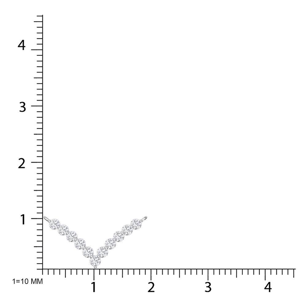 10K White Gold Lab Grown Diamond 1/4 Ct.Tw. Fashion Necklace