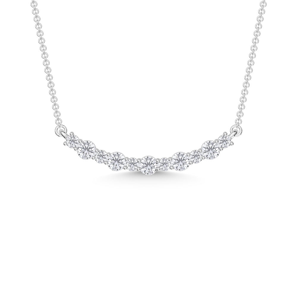 10K White Gold Lab Grown Diamond 1/4 Ct.Tw. Fashion Necklace