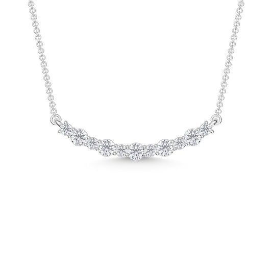 10K White Gold Lab Grown Diamond 1/4 Ct.Tw. Fashion Necklace