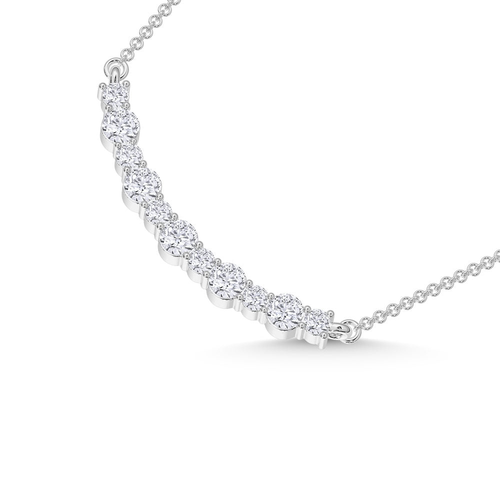 10K White Gold Lab Grown Diamond 1/4 Ct.Tw. Fashion Necklace