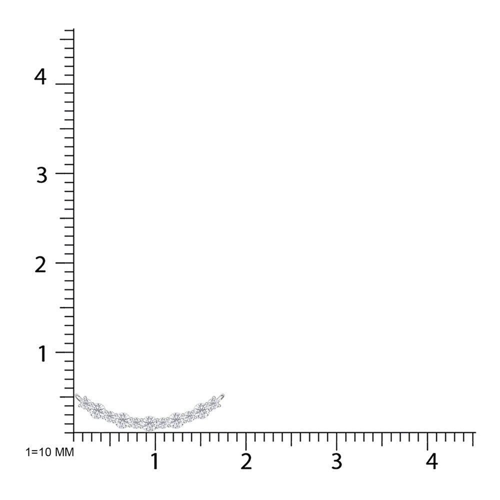 10K White Gold Lab Grown Diamond 1/4 Ct.Tw. Fashion Necklace