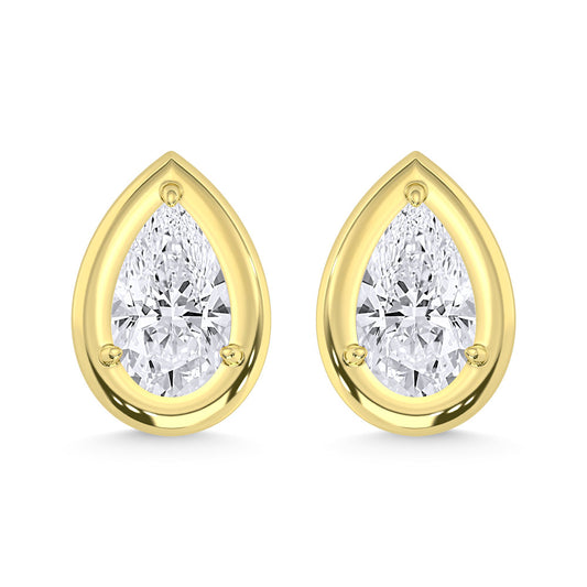 10K Yellow Gold Lab Grown Diamond 1/2 Ct.Tw. Pear Shape Stud Earrings