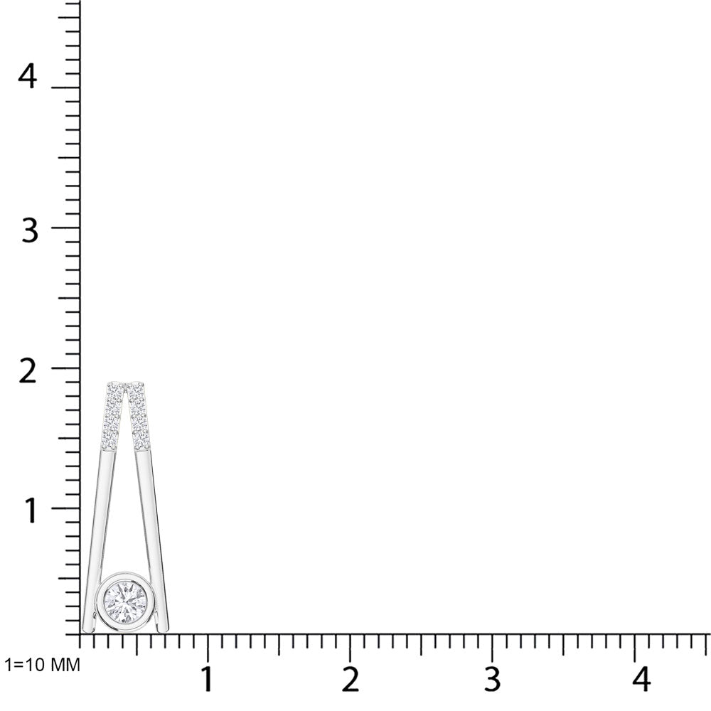 10K White Gold Lab Grown Diamond 1/5 Ct.Tw. Fashion Pendant