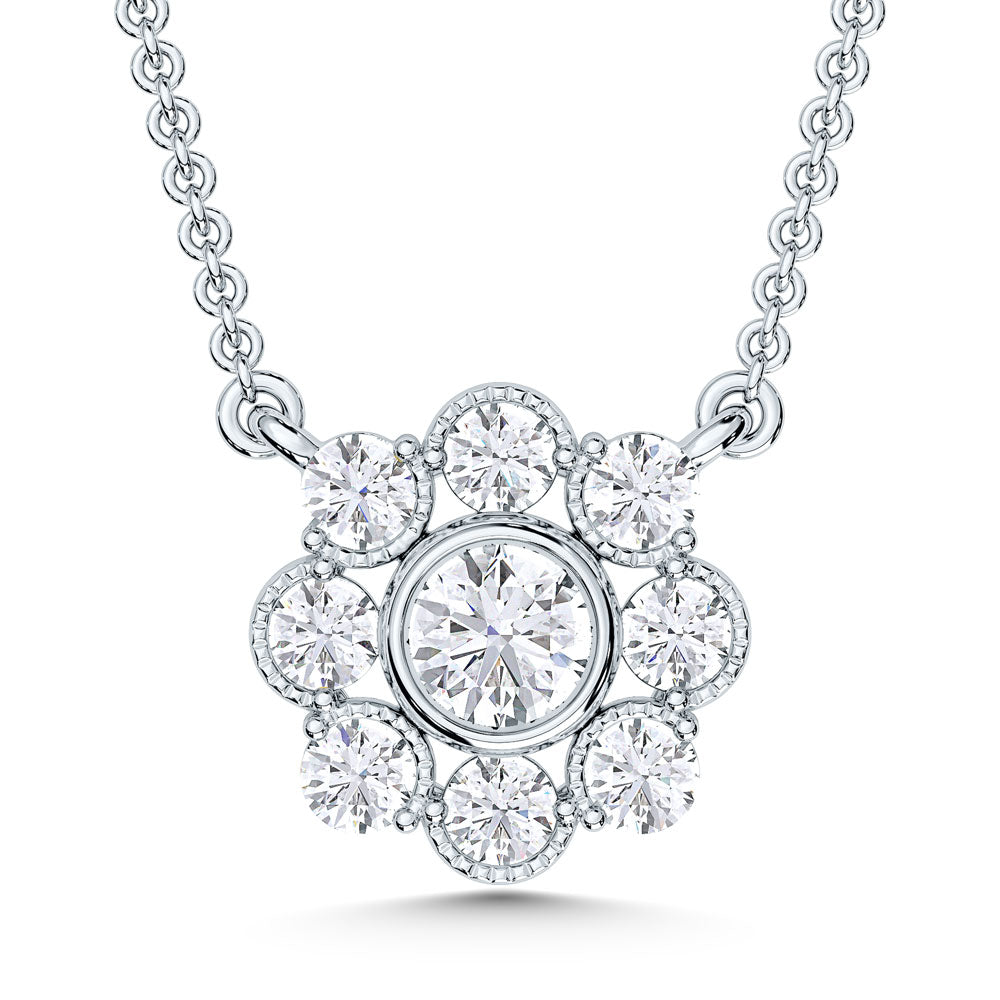 10K White Gold Lab Grown Diamond 3/8 Ct.Tw. Heart Pendant