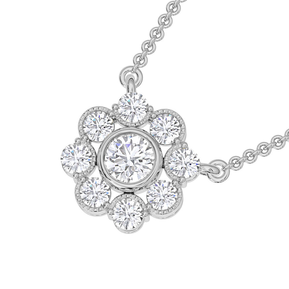 10K White Gold Lab Grown Diamond 3/8 Ct.Tw. Heart Pendant