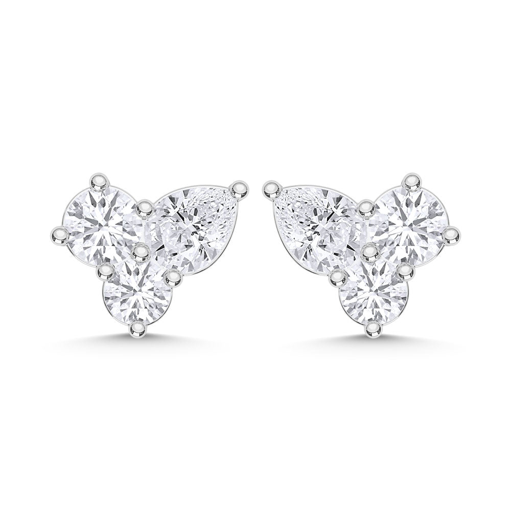 10K White Gold Lab Grown Diamond 3/4 Ct.Tw. Fashion Earrings