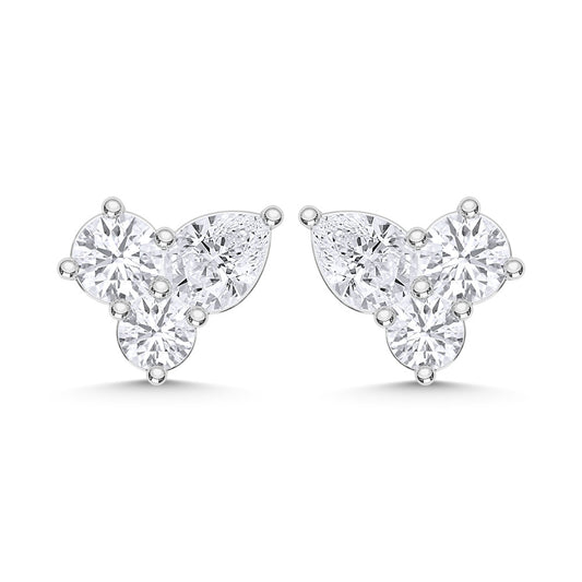 10K White Gold Lab Grown Diamond 3/4 Ct.Tw. Fashion Earrings