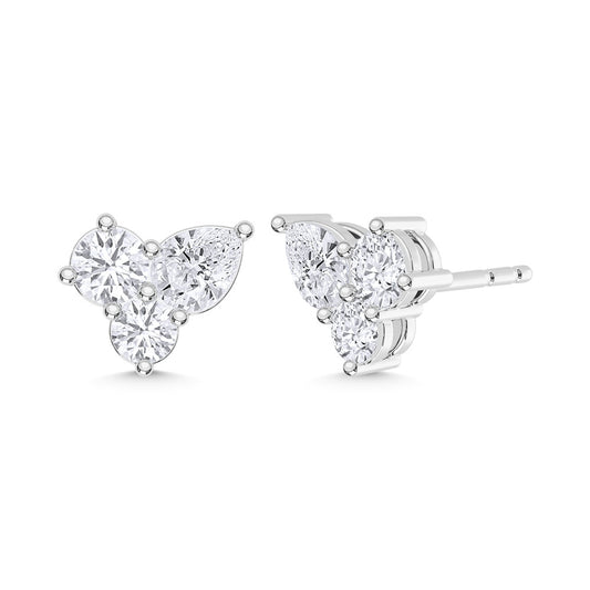 10K White Gold Lab Grown Diamond 3/4 Ct.Tw. Fashion Earrings