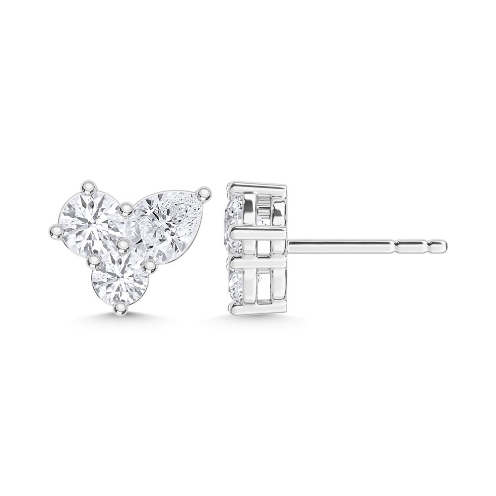 10K White Gold Lab Grown Diamond 3/4 Ct.Tw. Fashion Earrings