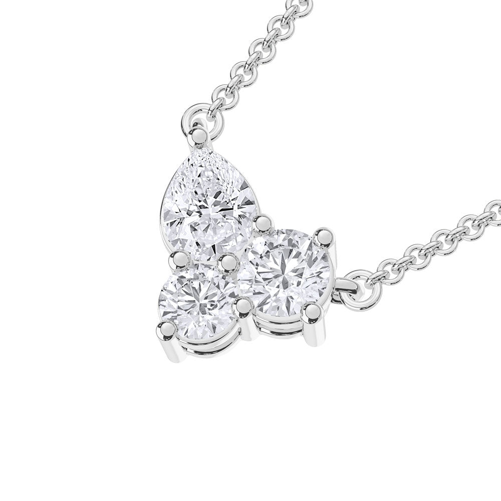 10K White Gold Lab Grown Diamond 1/2 Ct.Tw. Fashion Necklace