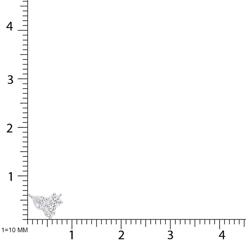 10K White Gold Lab Grown Diamond 1/2 Ct.Tw. Fashion Necklace