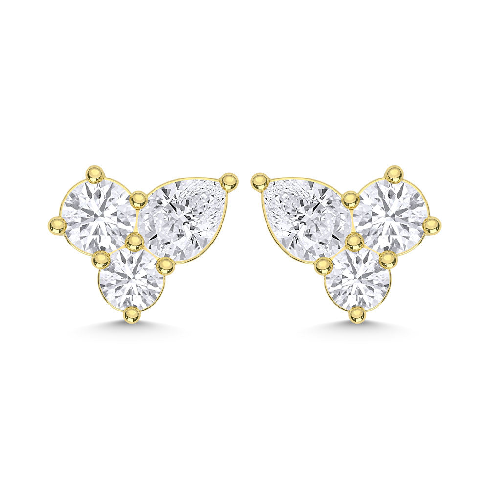 10K Yellow Gold Lab Grown Diamond 3/4 Ct.Tw. Fashion Earrings