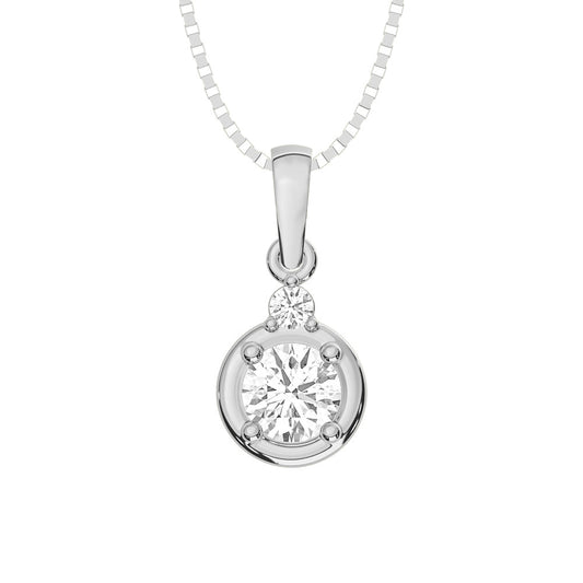 10K White Gold Lab Grown Diamond 1/4 Ct.Tw. Fashion Pendant