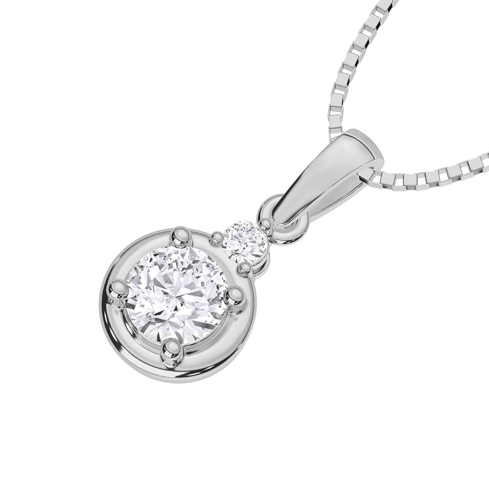 10K White Gold Lab Grown Diamond 1/4 Ct.Tw. Fashion Pendant