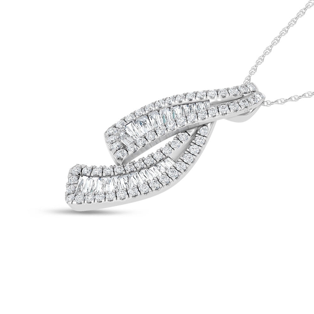 14K White Gold Lab Grown Diamond 2 Ct.Tw. Fashion Pendant