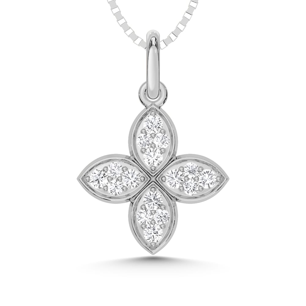 10K White Gold 1/5 Ct.Tw. Lab Grown Diamond Fashion Pendant