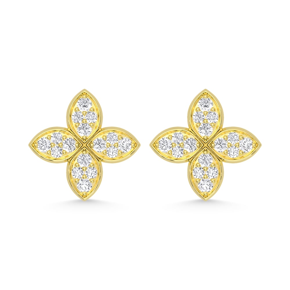 10K Yellow Gold 1/2 Ct.Tw. Lab Grown Diamond Fashion Earrings