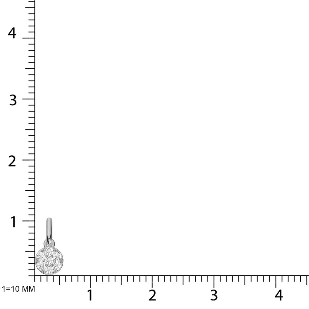 10K White Gold Lab Grown Diamond 1/10 Ct.Tw. Fashion Pendant