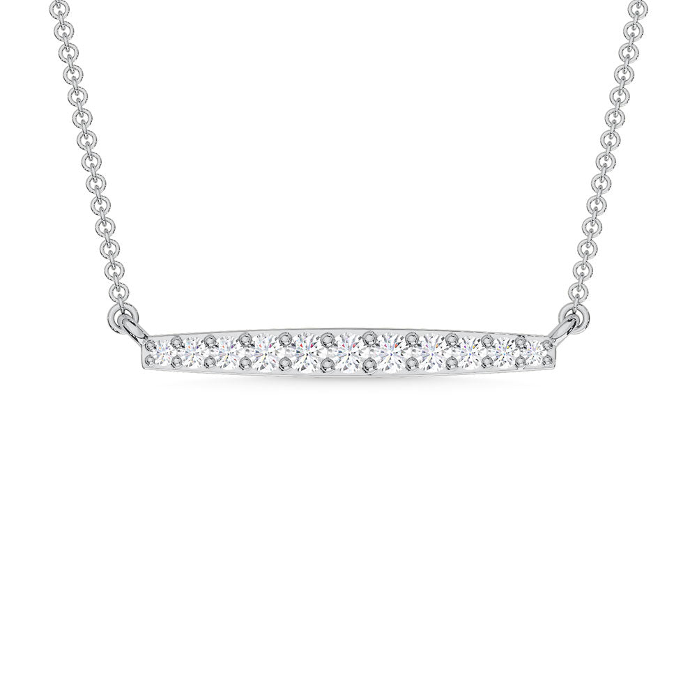 10K White Gold Lab Grown Diamond 1/6 Ct.Tw. Fashion Necklace