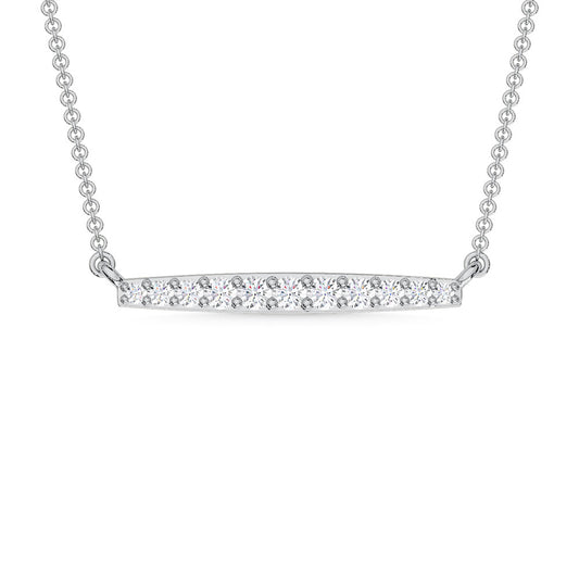 10K White Gold Lab Grown Diamond 1/6 Ct.Tw. Fashion Necklace