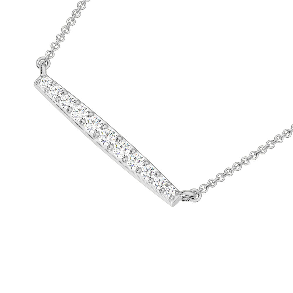 10K White Gold Lab Grown Diamond 1/6 Ct.Tw. Fashion Necklace
