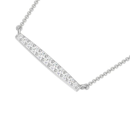 10K White Gold Lab Grown Diamond 1/6 Ct.Tw. Fashion Necklace