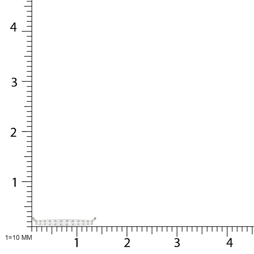 10K White Gold Lab Grown Diamond 1/6 Ct.Tw. Fashion Necklace