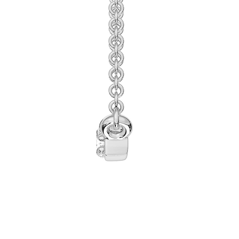 10K White Gold Lab Grown Diamond 1/6 Ct.Tw. Fashion Necklace
