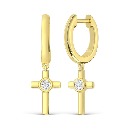 10K Yellow Gold Lab Grown Diamond 1/6 Ct.Tw. Fashion Earrings
