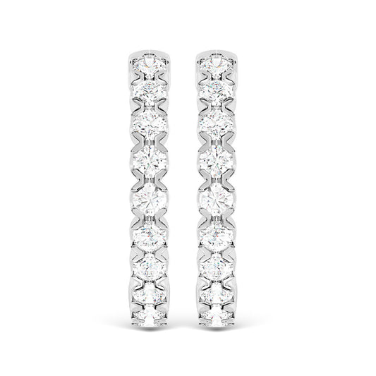 10K White Gold Lab Grown Diamond 1/2 Ct.Tw. Fashion Earrings