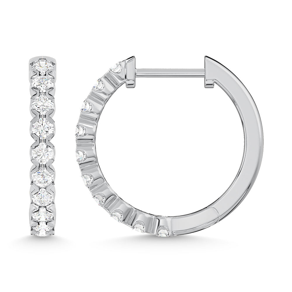 10K White Gold Lab Grown Diamond 1/2 Ct.Tw. Fashion Earrings