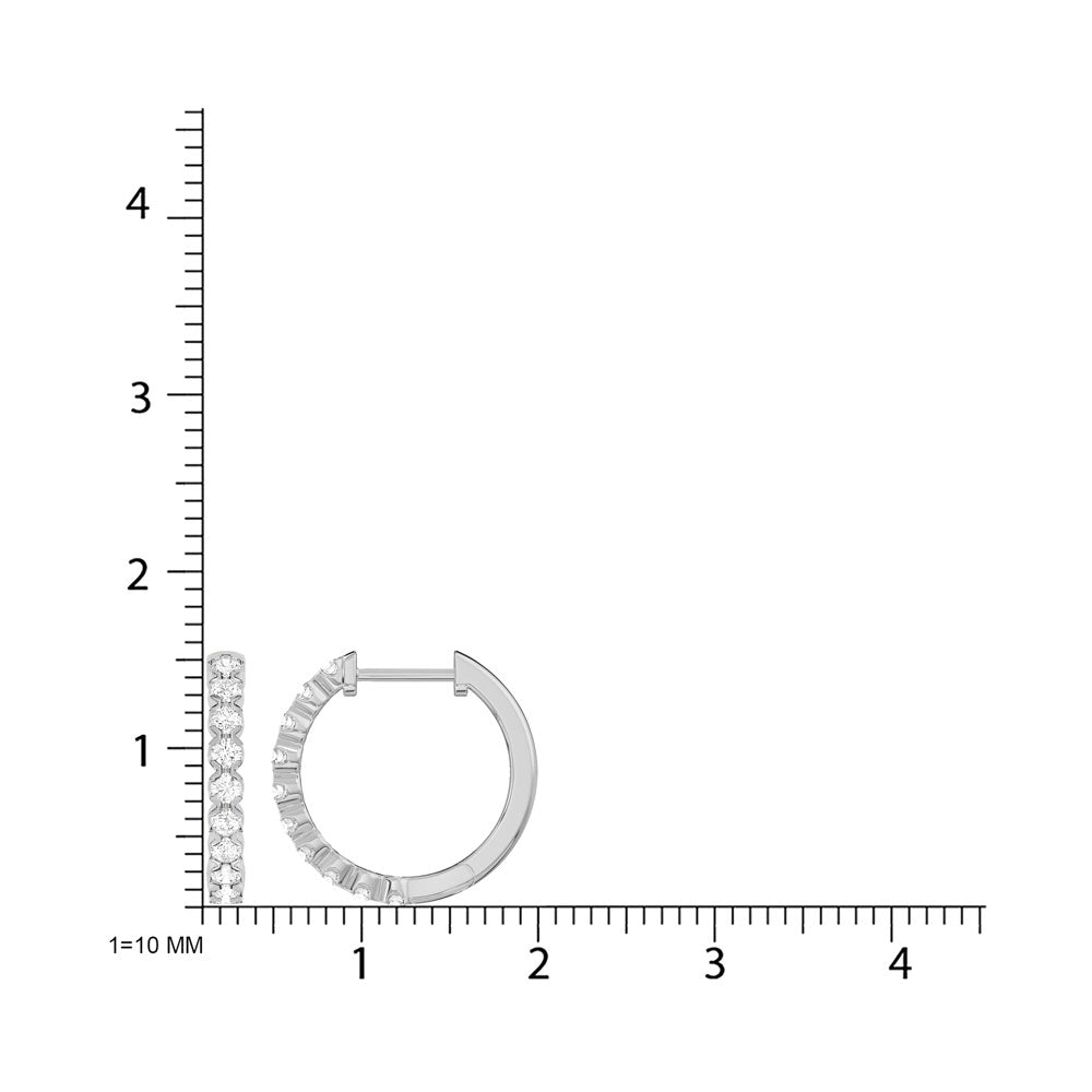 10K White Gold Lab Grown Diamond 1/2 Ct.Tw. Fashion Earrings
