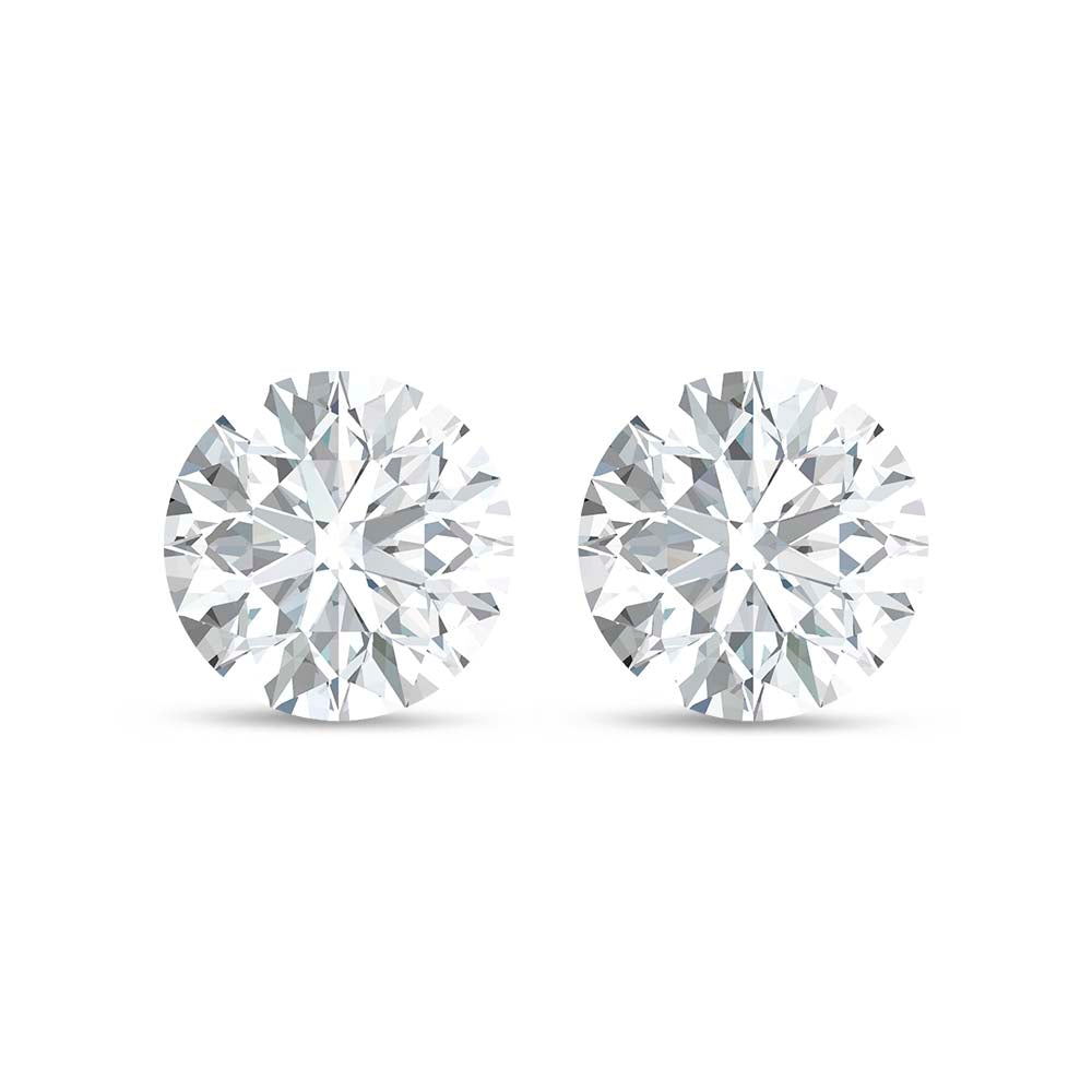 14K White Gold Lab Grown Diamond 3 Ct.Tw. Float Invisible Stud Earrings