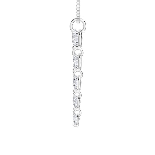 14K White Gold Lab Grown Diamond 1 Ct.Tw. Fashion Pendant