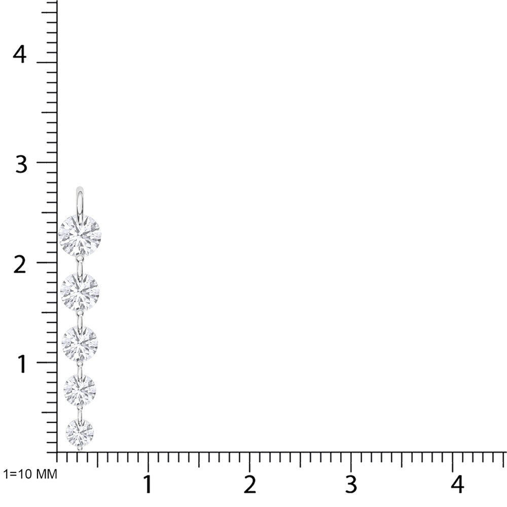 14K White Gold Lab Grown Diamond 1 Ct.Tw. Fashion Pendant