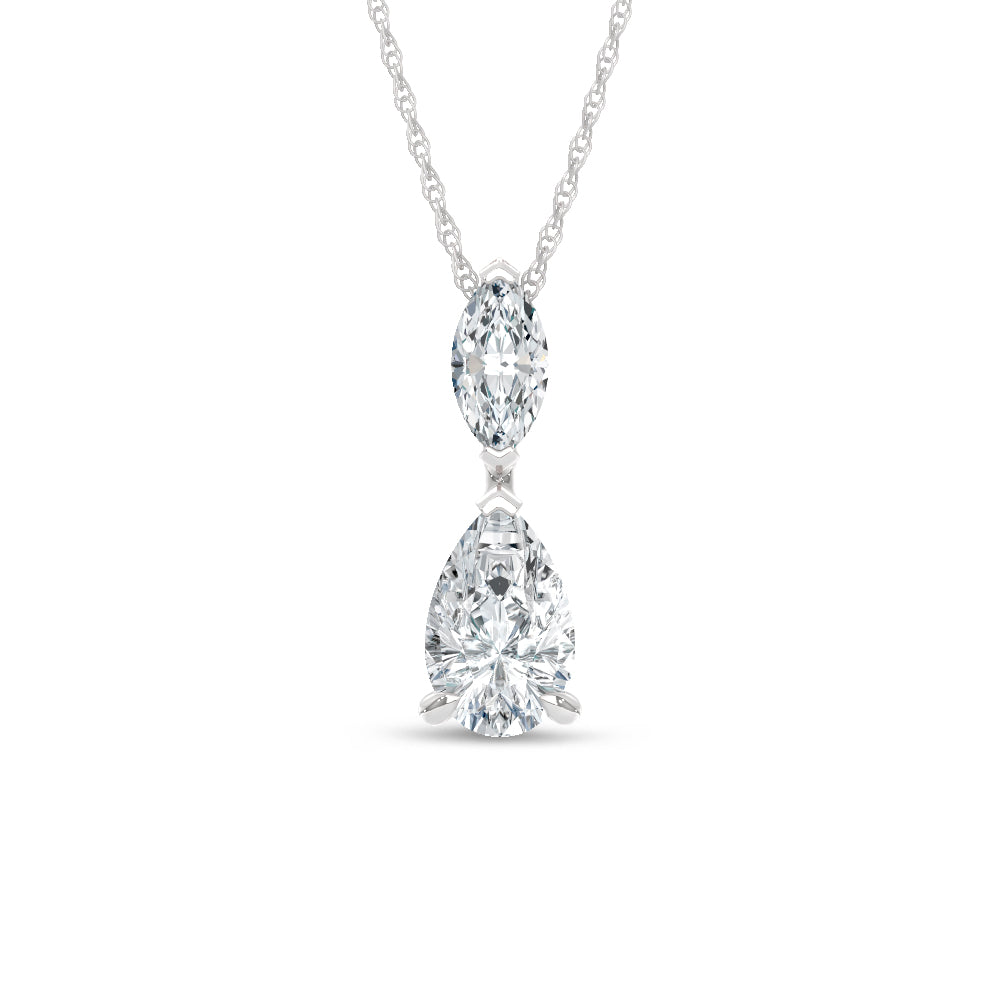 14K White Gold Lab Grown Diamond 1 Ct.Tw. Fashion Pendant