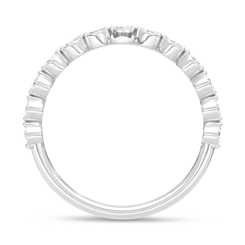 14K White Gold Lab Grown Diamond 1 3/4 Ct.Tw. Oval Shape Wedding Band