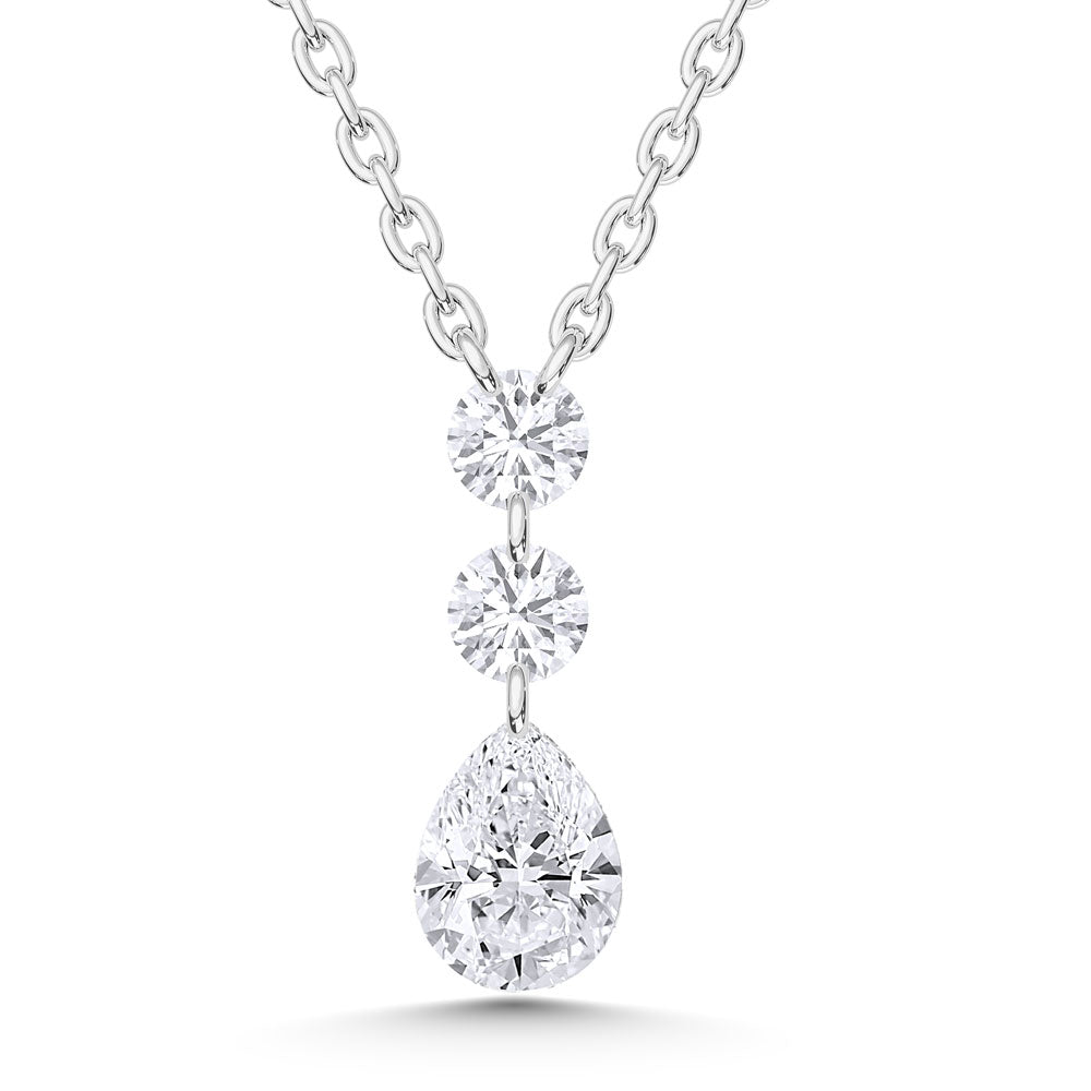 14K White Gold Lab Grown Diamond 1 1/4 Ct.Tw. Fashion Necklace
