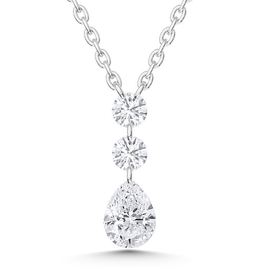 14K White Gold Lab Grown Diamond 1 1/4 Ct.Tw. Fashion Necklace