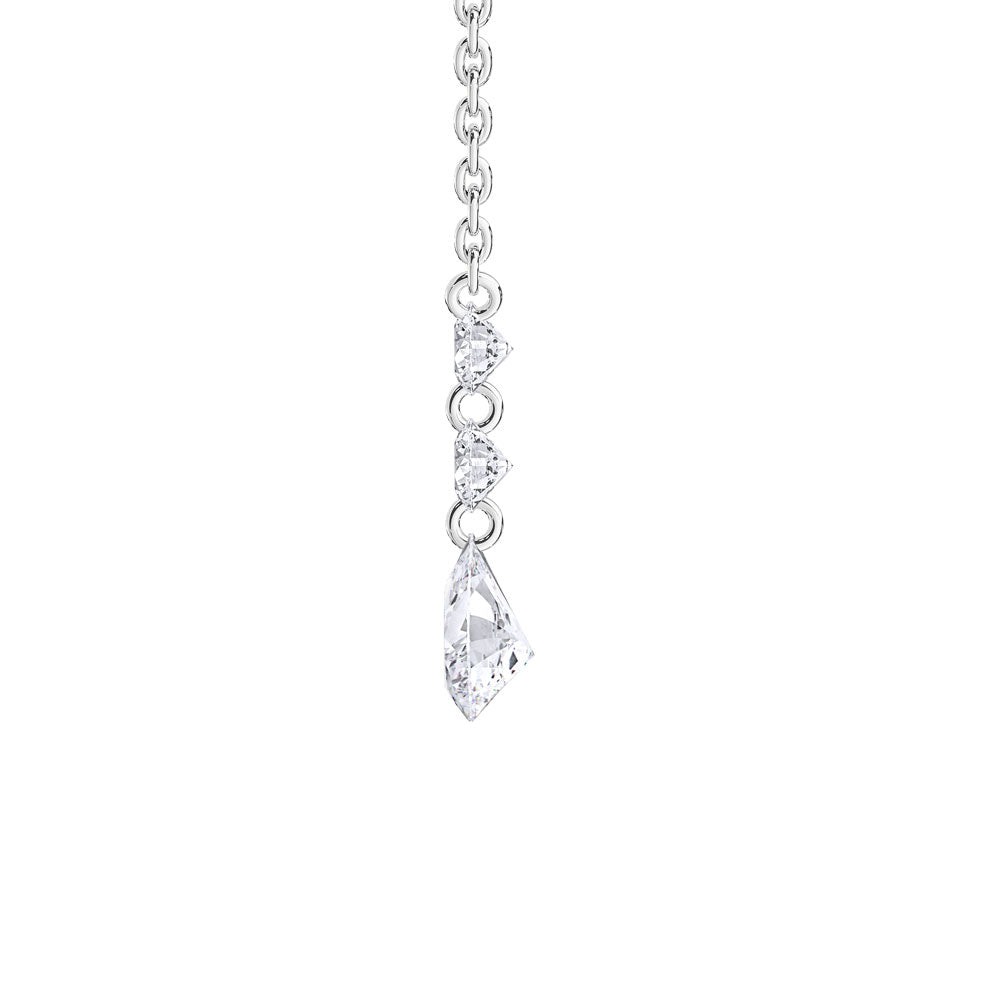 14K White Gold Lab Grown Diamond 1 1/4 Ct.Tw. Fashion Necklace