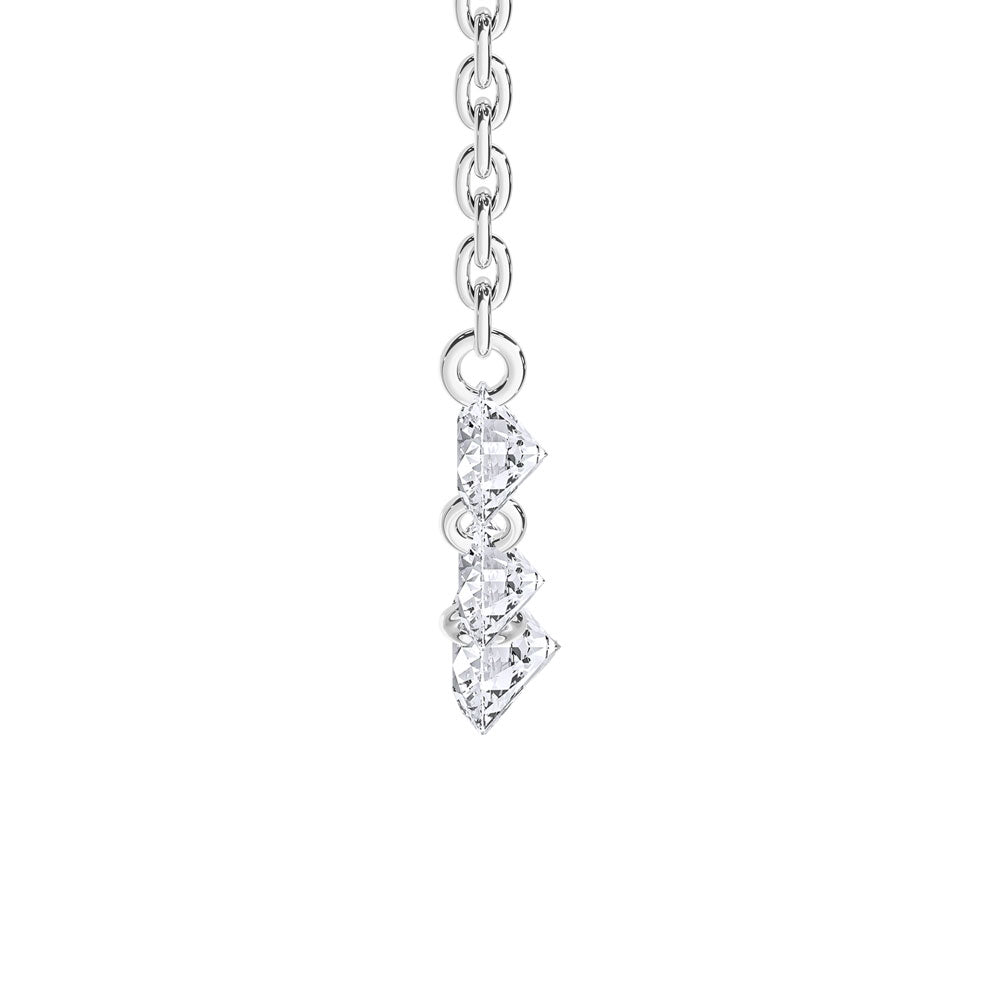 14K White Gold Lab Grown Diamond 1 1/2 Ct.Tw. Fashion Necklace