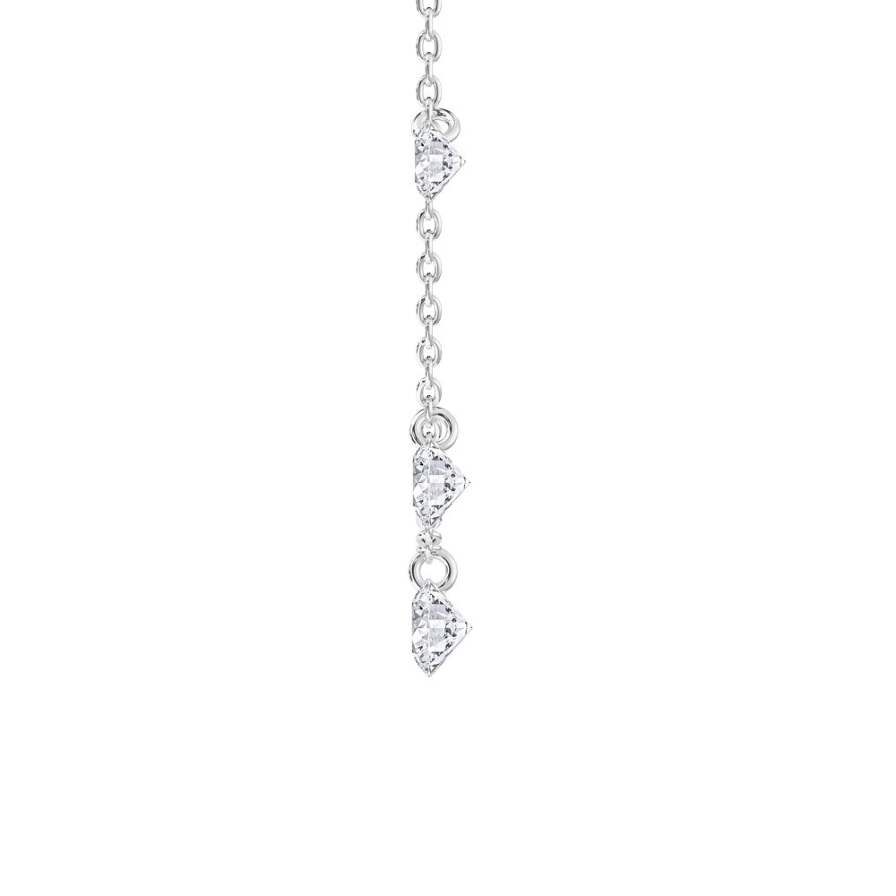 14K White Gold Lab Grown Diamond 1 Ct.Tw. Fashion Necklace