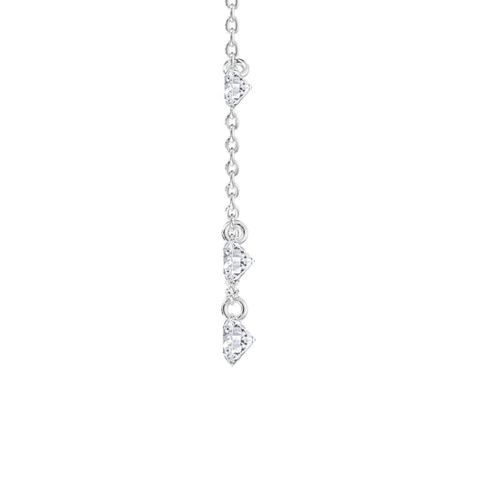 14K White Gold Lab Grown Diamond 1 Ct.Tw. Fashion Necklace