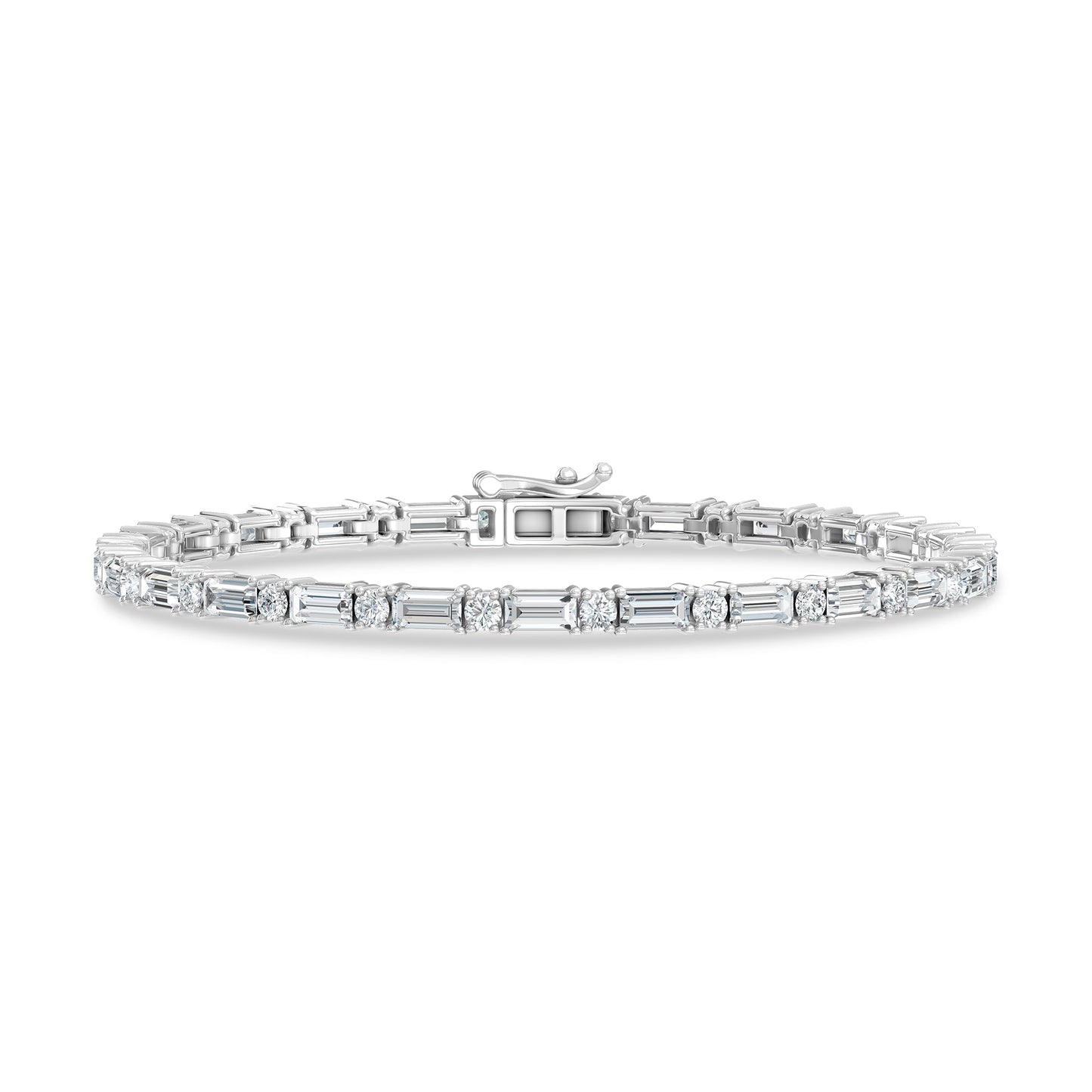 14K White Gold Lab Grown Diamond 3 1/3 Ct.Tw. Fashion Bracelet